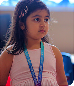 Focused girl